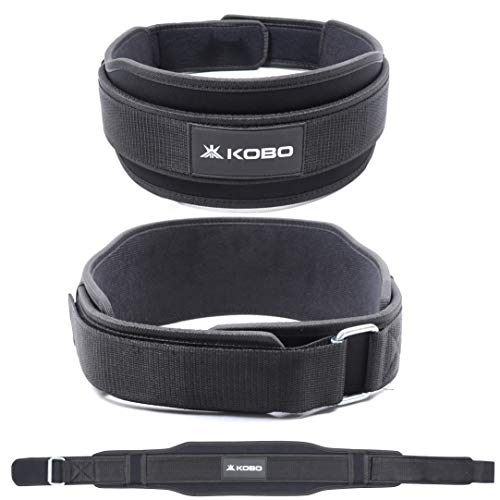 Kobo Neoprene WTB-13 Weight Lifting Gym Belt for Dead Lift, Squats, Power Lifting and Weightlifting Back Support, 5.5 Inch Wide, Black, M - Image 2