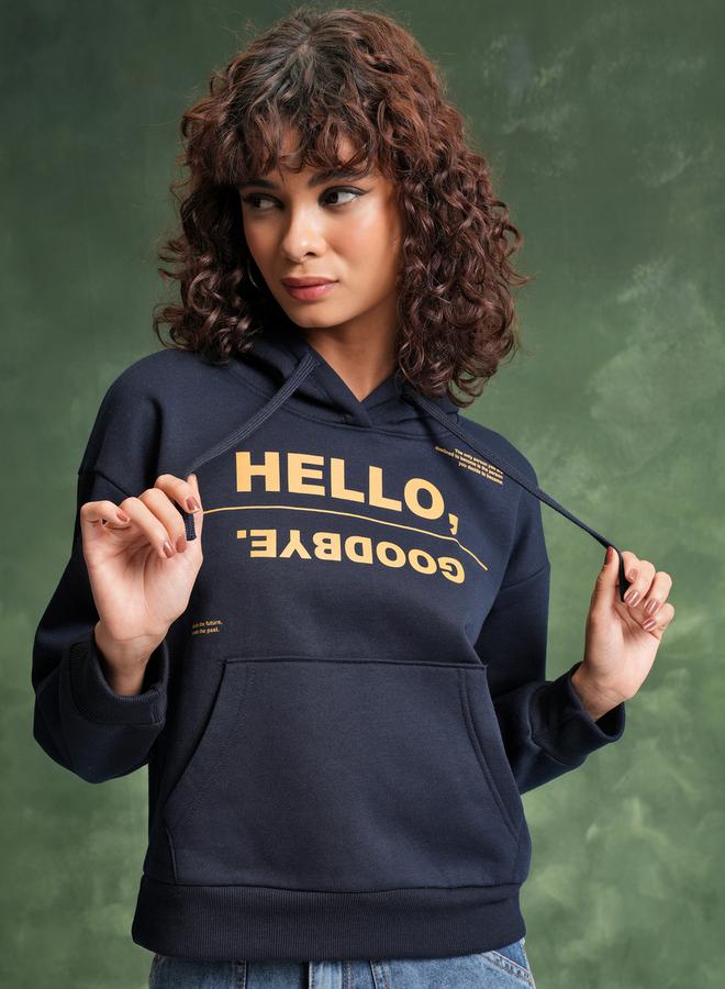 Tokyo Talkies Slogan Print Regular Fit Hoodie by Styli  - Image 1