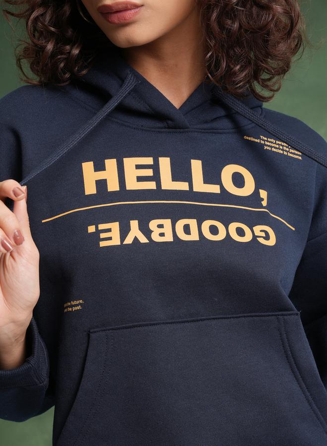 Tokyo Talkies Slogan Print Regular Fit Hoodie by Styli  - Image 5