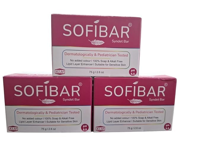 KLM Sofibar Syndet Bar Soap Almond 3 Count - Image 3