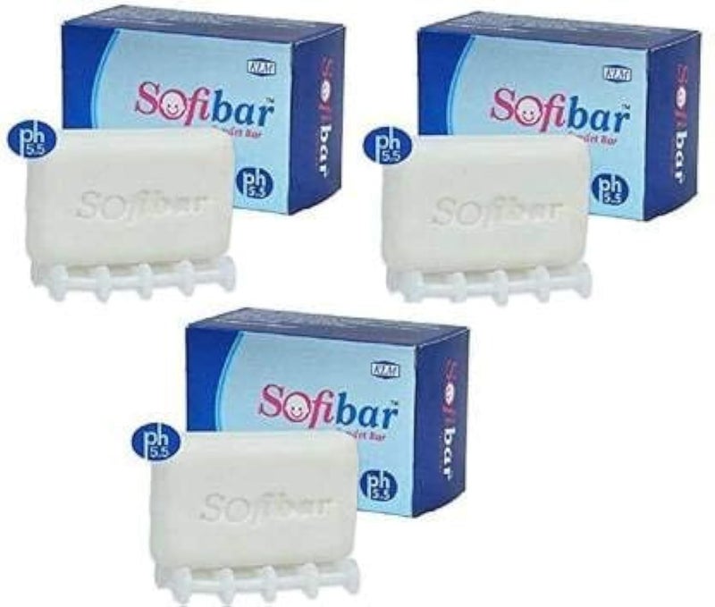 KLM Sofibar Syndet Bar Soap Almond 3 Count - Image 1