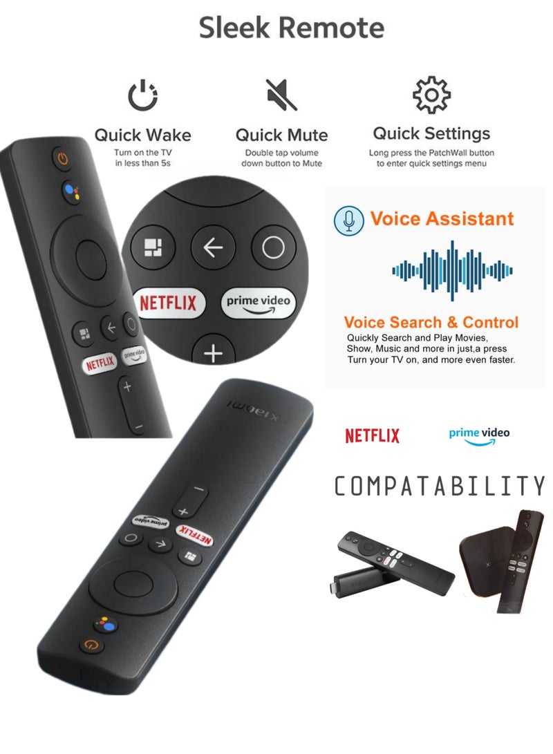 Eworld New Bluetooth voice remote control designed to work seamlessly with the Xiaomi Mi Box and Stick - Image 1