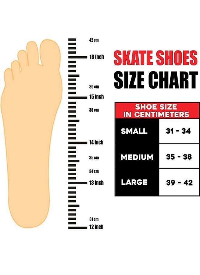 Arabest - Kids Unisex Four Wheel Roller Skating Shoes M ( 35-38)cm - Image 1