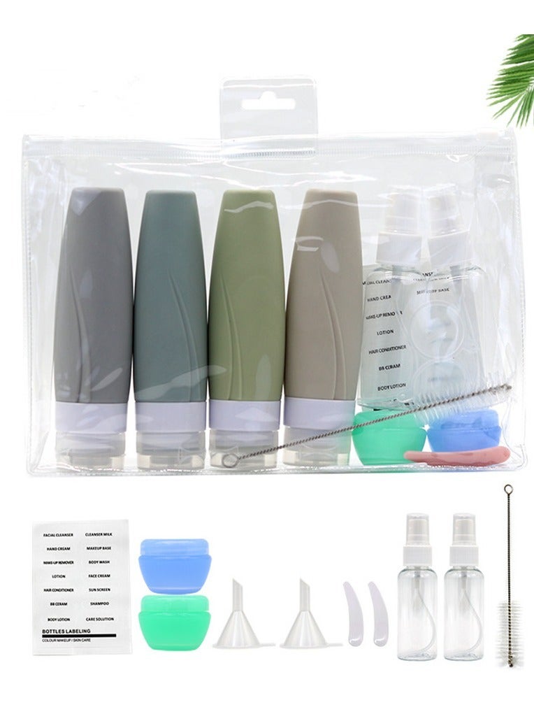 Joyelink Travel Bottles for Toiletries, Tsa Approved 3oz Travel Size Containers BPA Free Leak Proof Refillable Liquid Silicone Squeezable Travel Accessories for Shampoo Conditioner Lotion (4 Pack) - Image 1