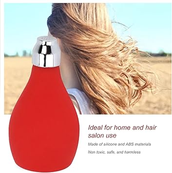 Jadeshay Red Silicone ABS Powder Dispenser Refillable Spray Bottle for Hair Salon Home Use - Image 5