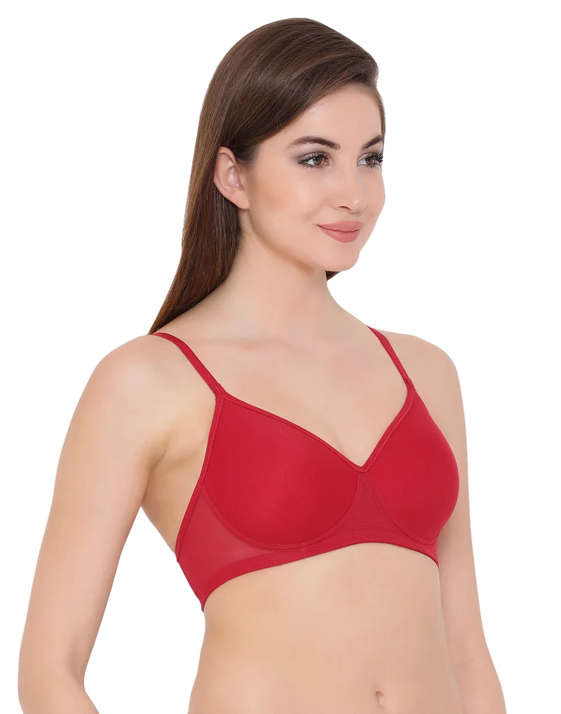 كلوفيا Clovia Padded Non-Wired T-Shirt Bra In Red