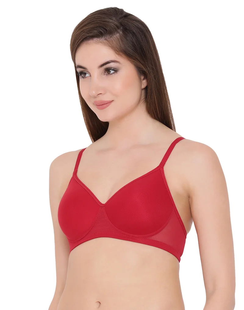 Clovia Red Clovia Padded Non-Wired T-Shirt Bra In Red for Women | Best Price UAE