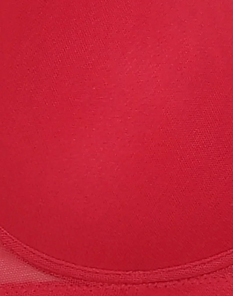 Clovia Red Clovia Padded Non-Wired T-Shirt Bra In Red for Women | Best Price UAE