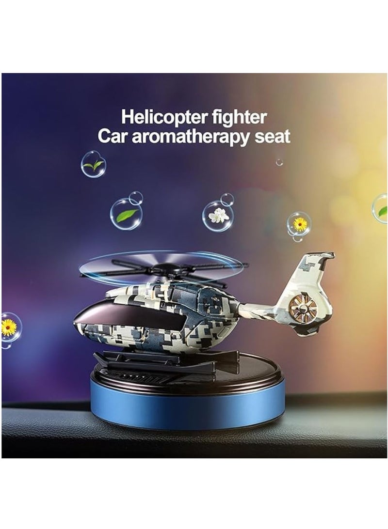 general Car Air Freshener Solar Energy Rotating Car Aromatherapy Diffuser Helicopter Interior Decoration - Image 2