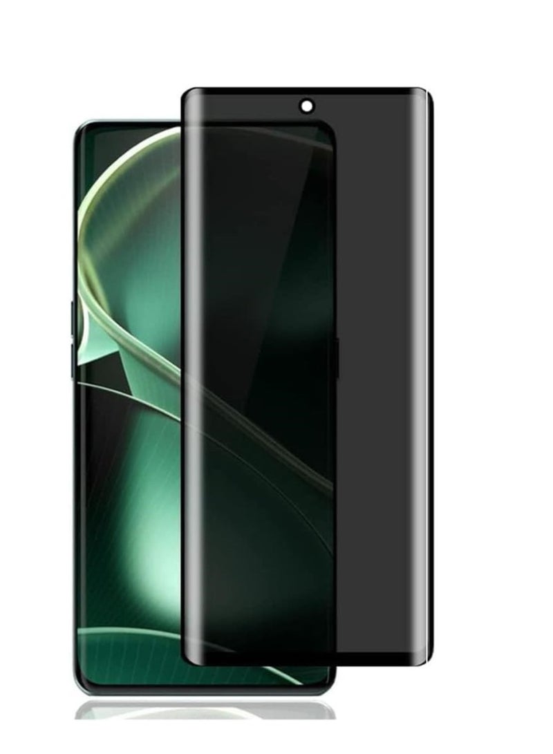 Glass Screen Protector Compatible with Reno 11 Pro, 9H Hardness Tempered Glass Screen Protector, HD Privacy Screen Protector, Anti-Spy, Anti-Scratch, Bubble-Free (Not Support Fingerprint ID)