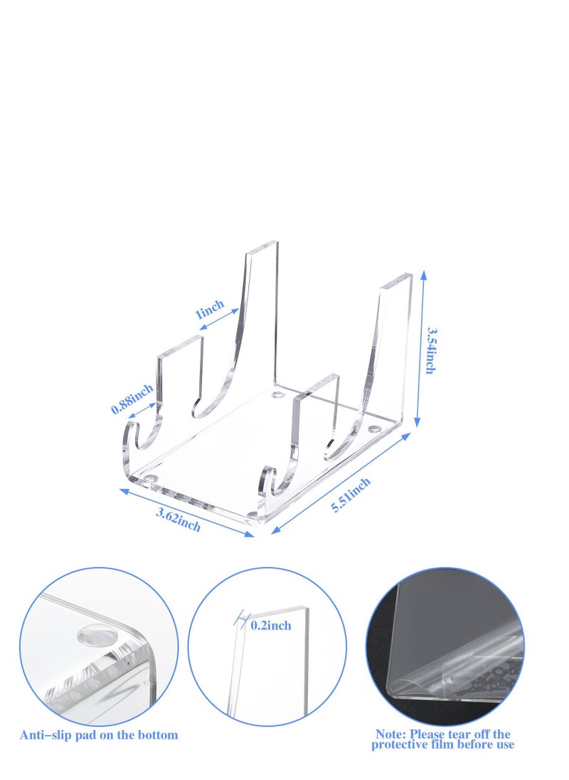 Generic - 2 Pcs Acrylic Plate Stands for Display Clear Dinnerware Display Stand China Display Stand Plate Racks for Display China Place Setting Holder for Plates Platters (5.51 x 3.62 x 3.54 inch) - Image 1