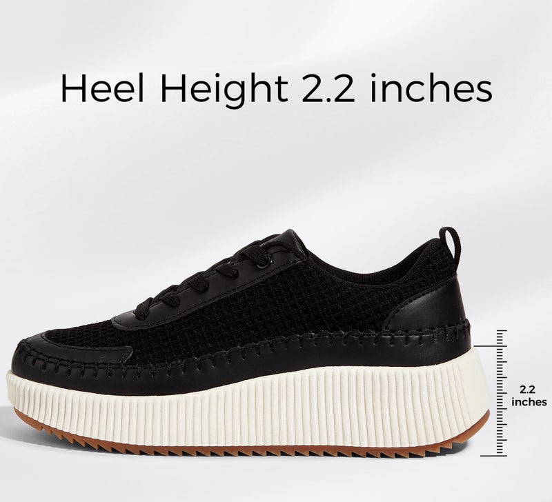 LUCKY STEP Women's Running Shoes Knit Non Slip Walking Trainers Casual Breathable Lightweight Sports Sneakers(Black Knit,7 B(M) US) - Image 3