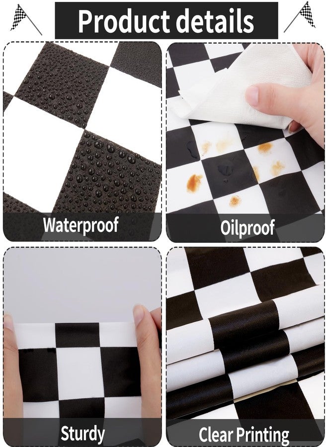 Giloner 2PCS Race Car Birthday Party Decorations, Red and White Checkered Tablecloth Race Car Table Cloth for Kids Boys Car Themed Party Table Decorations. 54 X 108 Inch(Red) (A-Red) - Image 4
