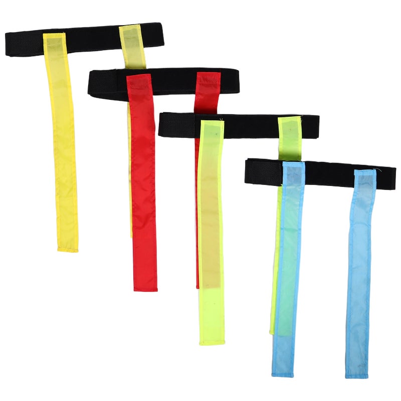 Outdoor Game Waist Flag Football Waist Belts for Kids Youth and Adults Made of Woven Material in Assorted Color for Training 4Pcs - Image 1