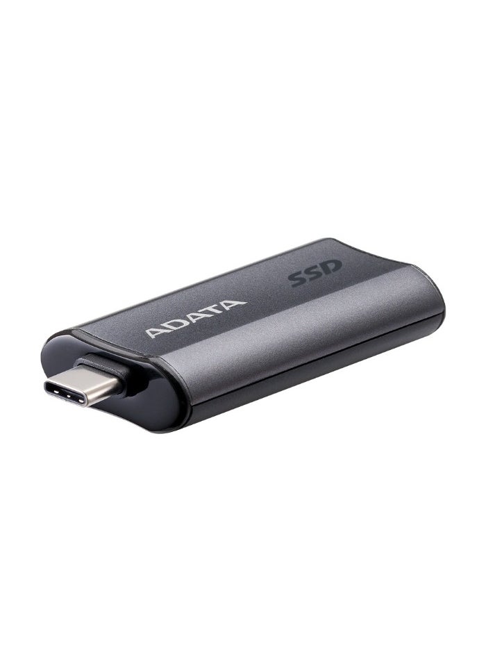 ADATA - SC750 500GB External Portable SSD USB-C 3.2 Gen 2 | High-speed Up to 1050 MB/s- | Black Titanium - Image 1