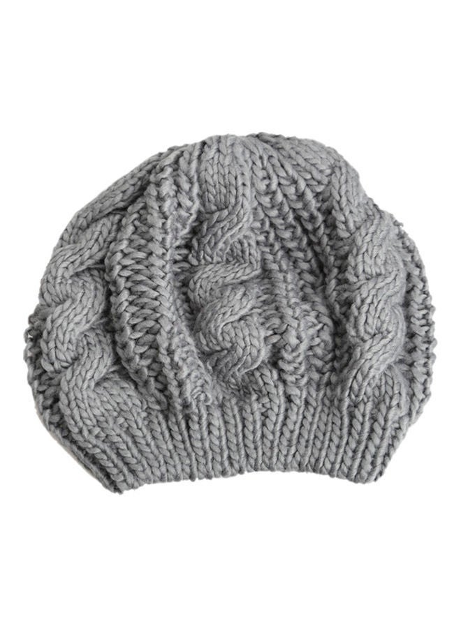 NIBEMINENT Winter Warm Women Knitted Braided Beanie Hats Wool Crochet Slouchy Beanies Lady Beret Hat Ski Cap 20.0x20.0x2.0cm  - Image 5