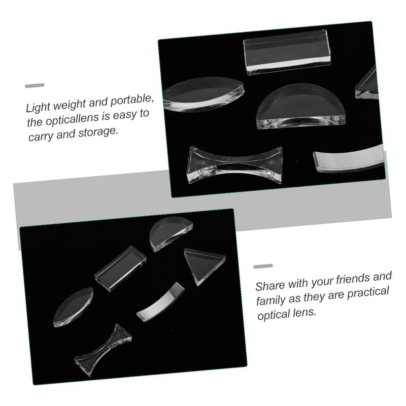 Transparent Optical Lens Physics Teaching Aids with Concave Convex Lenses and Prism for Middle School Light Refraction Experiments - Image 4