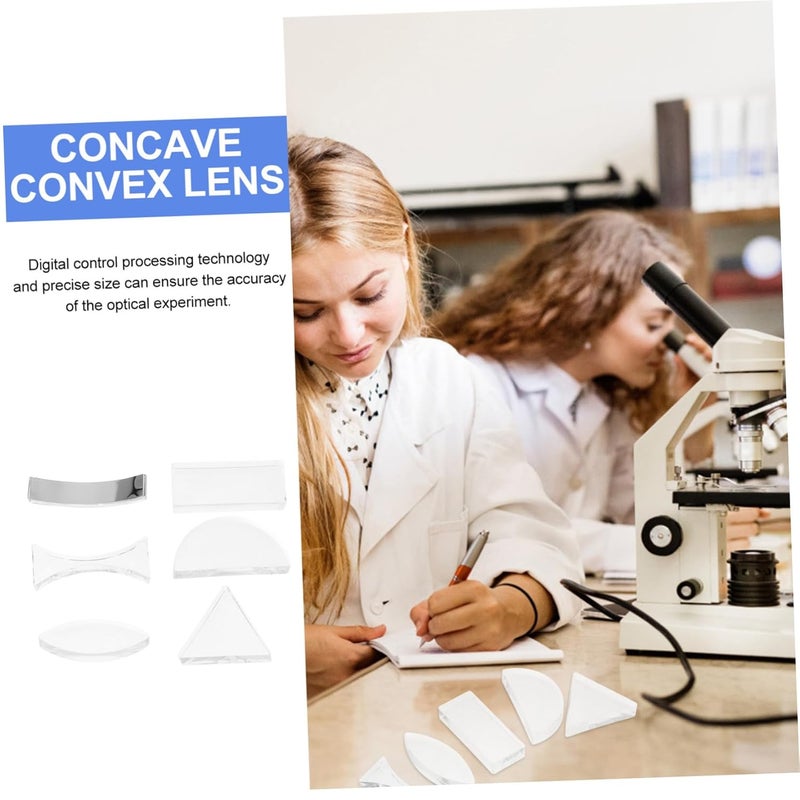 Transparent Optical Lens Physics Teaching Aids with Concave Convex Lenses and Prism for Middle School Light Refraction Experiments - Image 5