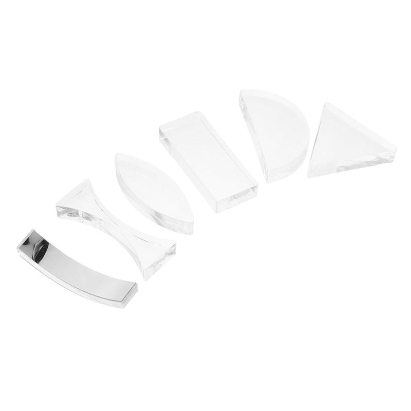 Transparent Optical Lens Physics Teaching Aids with Concave Convex Lenses and Prism for Middle School Light Refraction Experiments - Image 1
