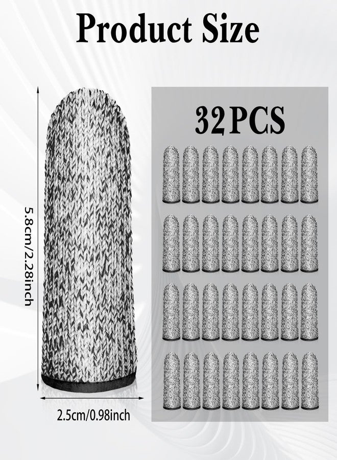 COMNICO Cut Resistant Finger Cots Protector Breathable Finger Sleeve Protectors Reusable Fingers Guards Covers Fingers Thumb Protector Gloves for Kitchen Garden Sculpture Work 32 PCS - Image 2