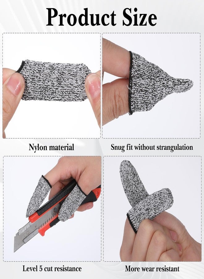 COMNICO Cut Resistant Finger Cots Protector Breathable Finger Sleeve Protectors Reusable Fingers Guards Covers Fingers Thumb Protector Gloves for Kitchen Garden Sculpture Work 32 PCS - Image 3