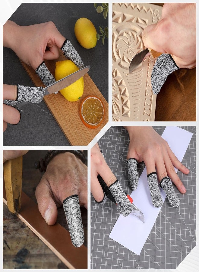 COMNICO Cut Resistant Finger Cots Protector Breathable Finger Sleeve Protectors Reusable Fingers Guards Covers Fingers Thumb Protector Gloves for Kitchen Garden Sculpture Work 32 PCS - Image 5