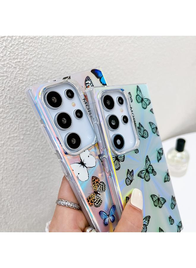 S-TOP Case For Samsung Galaxy S23 Ultra 5G Electroplating Laser Butterfly Phone Case with Wrist Strap - Image 5