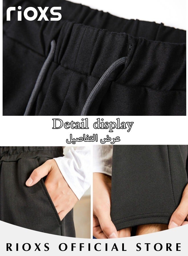 RIOXS Men's Sports Pants, Casual Drawstring Sweatpants, Comfortable Loose Joggers with Side Pockets, Jogging Tracksuit Bottoms, Suitable for Outdoor Activities and Daily Leisure  - Image 3