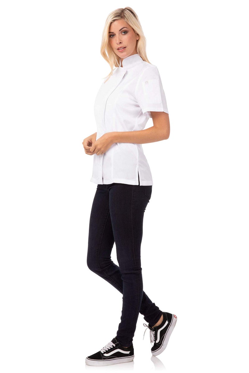 Chef Works Women's Springfield Chef Coat, White, XX-Large - Image 2