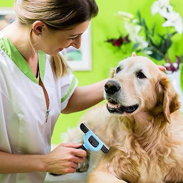 Birzar Pet Grooming De-Shedding Tool Brush for Dogs, Cats, and Rabbits | Effectively Reduce Shedding Up To 95% | Dog Faded Comb for Short, Medium, and Long Hair All Breeds. - Image 4