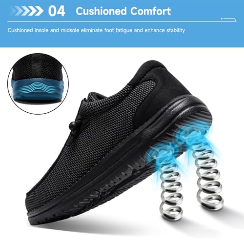 Tinefiy Steel Toe Shoes for Women Lightweight Comfortable Slip Resistant Safety Work Sneakers Composite Toe Indestructible Shoe Size 6 - Image 5