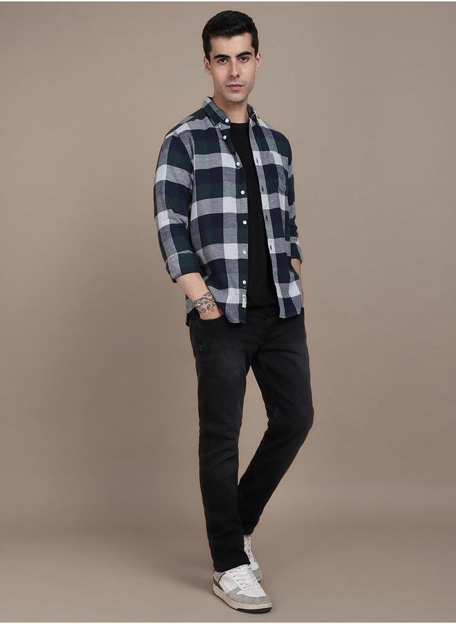 Dennis Lingo Checked Long Sleeves Casual Shirt by Styli  - Image 1