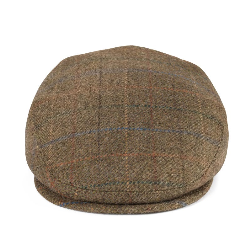 VOBOOM Men's Herringbone Flat Ivy Newsboy Hat Wool Blend Gatsby Cabbie Cap (Plaid Brown, 7 5/8) - Image 3