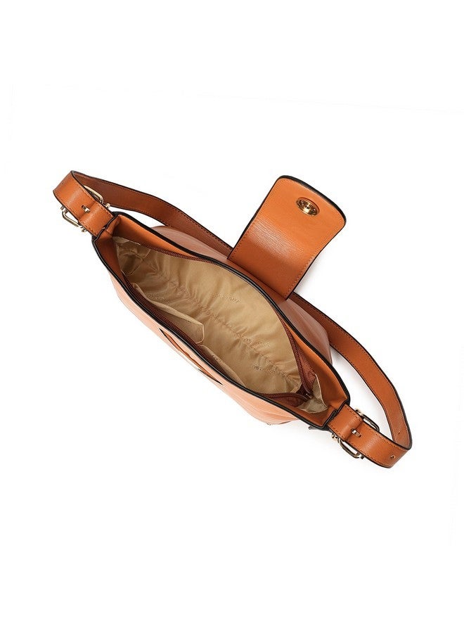 Fastrack Solid Hobo Bag For Women, Girls and Ladies with Adjustable Sling Straps | Shoulder Bags | Ladies Purse Handbag | Shoulders For Casual Carry, Tan - Image 5