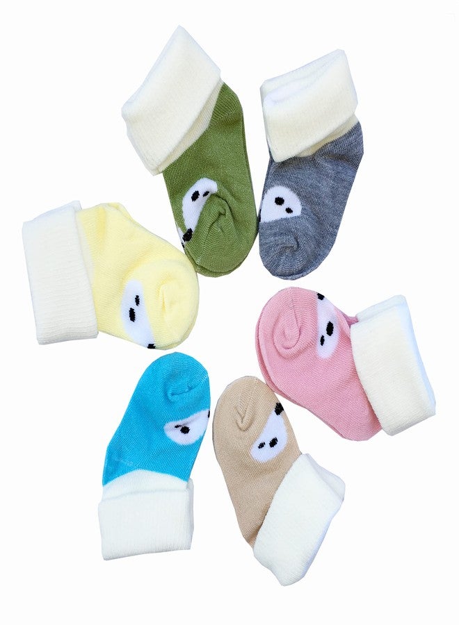 CLUZE New Born Baby Rabbit Socks Set - Baby Winter Socks - Infants Socks Woolen/Designer Socks For Kids (0-3 Months) (Pack Of 4) - Image 1