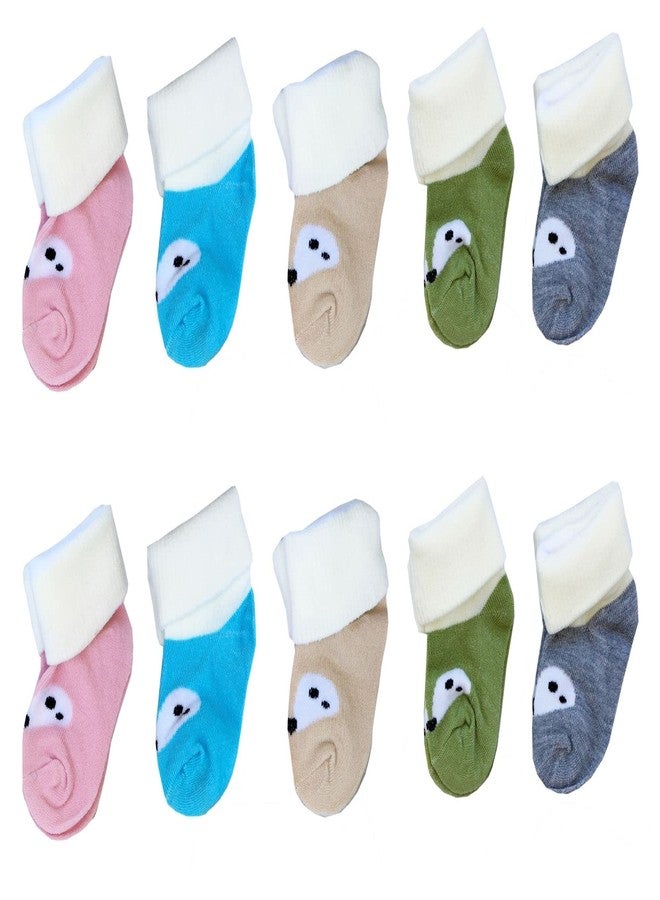 CLUZE New Born Baby Rabbit Socks Set - Baby Winter Socks - Infants Socks Woolen/Designer Socks For Kids (0-3 Months) (Pack Of 4) - Image 2
