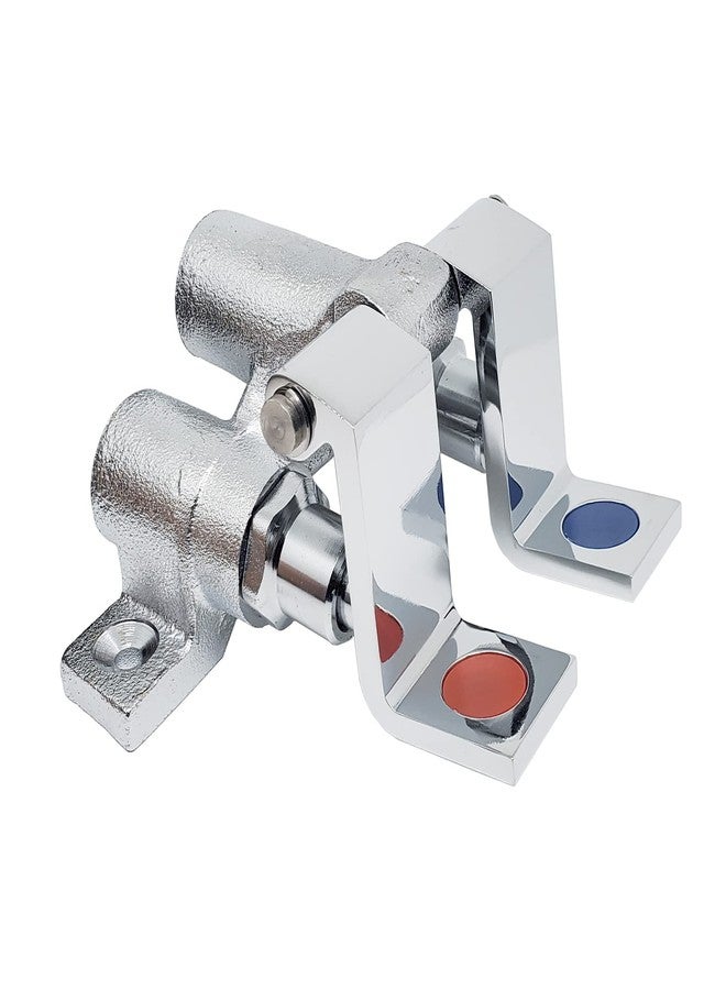 AmGood Stainless Steel Dual Foot Pedal Valve Control for Faucet - Image 1