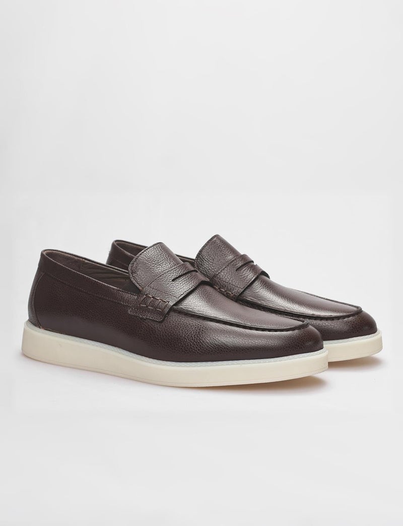 Cabani Leather Brown Men's Sneaker Shoes  - Image 3