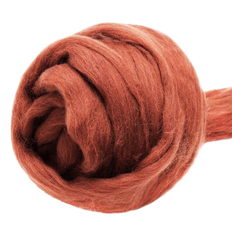353oz Felting Wool Coffee Wool Roving Pure Wools Chunky Yarn for Needle  Wet Felting Spinning  DIY Crafts Coffee