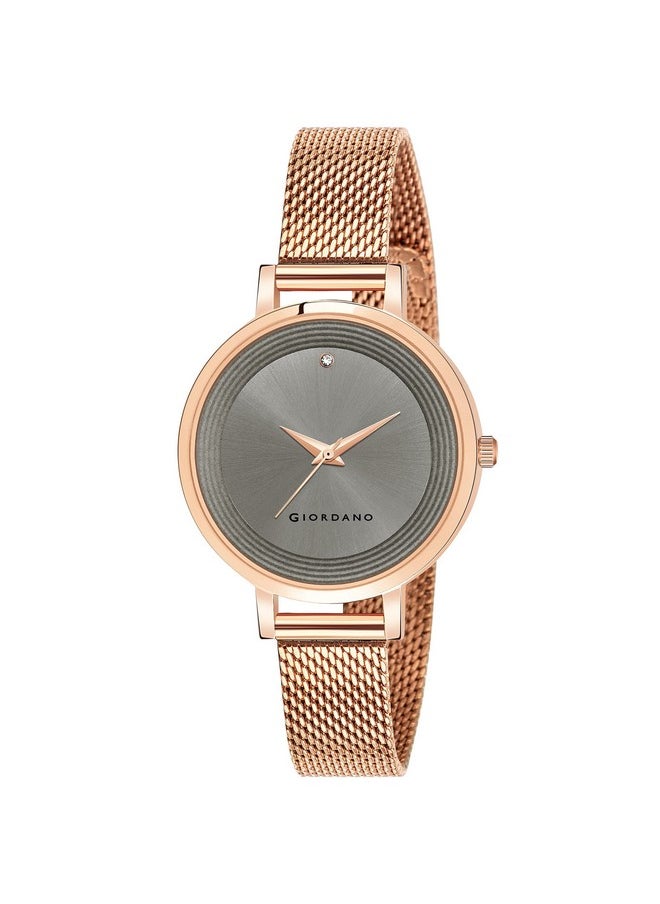 GIORDANO Giordano Fashionista Collection Stylish Analogue Watch for Women | Unique Design with Color Variant Mesh Metal strap | Ladies Wrist Watch to Compliment Your Look Ideal Gift for Women’s |Girls - GD4067  - Image 2