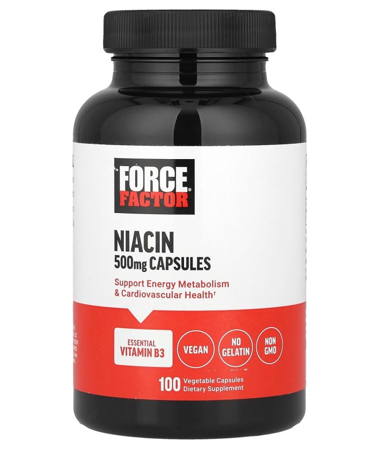 Force Factor Niacin 500 mg 100 Vegetable Capsules