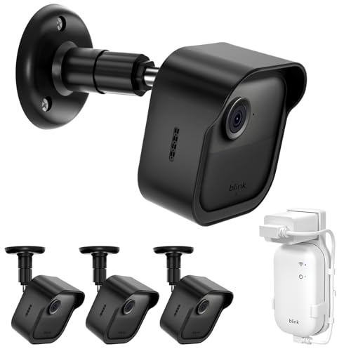 sibada All-New Blink Outdoor Camera Wall Mount,3 Pack Weatherproof Housing, 360 Degrees Adjustable Bracket with Sync Module Core Mount for Blink Outdoor 2K+, 4th & 3rd Gen, Black(Camera is Not Included) - Image 1