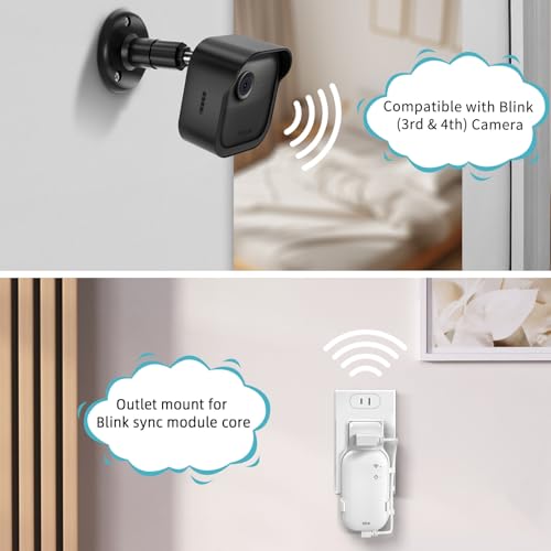 sibada All-New Blink Outdoor Camera Wall Mount,3 Pack Weatherproof Housing, 360 Degrees Adjustable Bracket with Sync Module Core Mount for Blink Outdoor 2K+, 4th & 3rd Gen, Black(Camera is Not Included) - Image 2