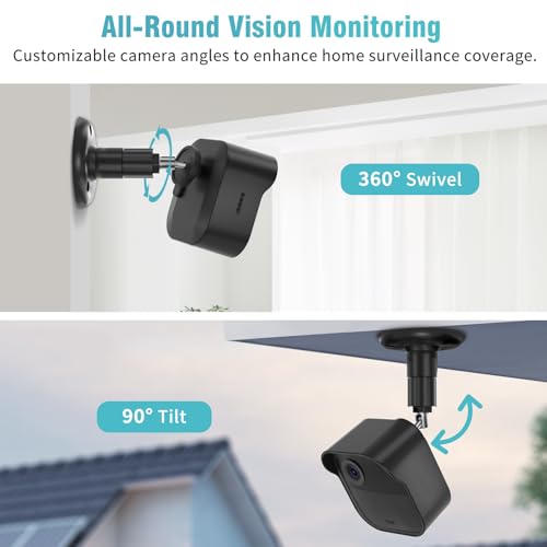 sibada All-New Blink Outdoor Camera Wall Mount,3 Pack Weatherproof Housing, 360 Degrees Adjustable Bracket with Sync Module Core Mount for Blink Outdoor 2K+, 4th & 3rd Gen, Black(Camera is Not Included) - Image 4