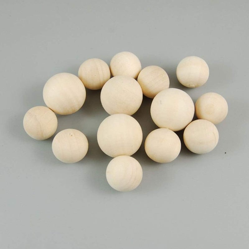 klarako 10pcs Unfinished Wooden Beads DIY Wood Beads Round Wood Beads for DIY Craft Art Painting Without Hole 40MM - Image 5