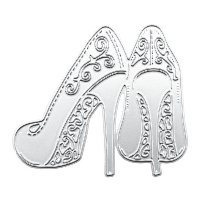 CUTTING TEMPLATE MOULDS DIE CUTS STENCIL SCRABOOKING SUPPLIES LADY HIGH HEELS WOMEN SHOES METAL CUTTING DIES STENCIL FOR INVITATION CARD MAKING PAPER CRAFTING ENVELOPE EMBOOSING