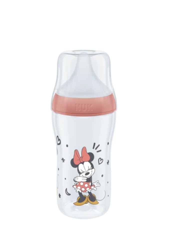 NUK Perfect Match Baby Bottle With Soft Silicone Teat M Disney's Minnie Mouse Anti-Colic Valve 3M+ 260 ML - Image 2