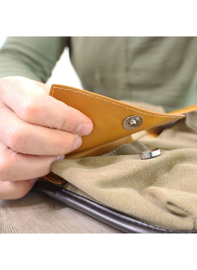 Vetelli - Foldable Hanging Leather Travel Toiletry Bag for Men with 2 Zippered Internal Pockets, 2 Snap-Fastened Internal Pockets, and Hanging Hook - Image 1