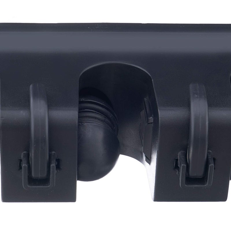 Superio Mop and Broom Holder Wall Mount Storage Organizer for Kitchen, Garage, Garden, 3 Slots (Black) - Image 4