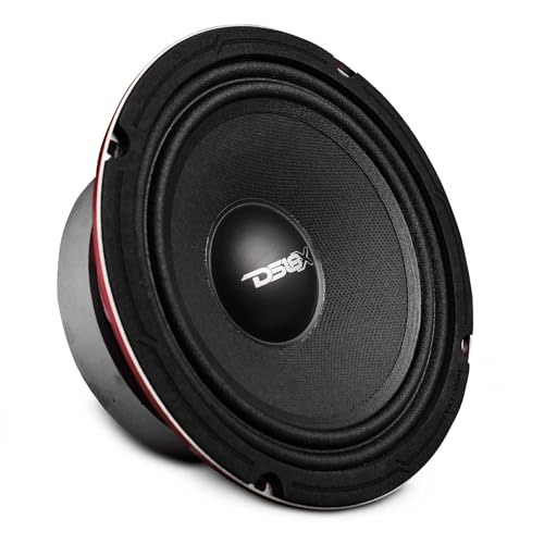 DS18 PRO-X6M Loudspeaker - 6.5", Midrange, Red Aluminum Bullet, 500W Max, 250W RMS, 8 Ohms - Premium Quality Audio Door Speakers for Car or Truck Stereo Sound System (1 Speaker) - Image 1